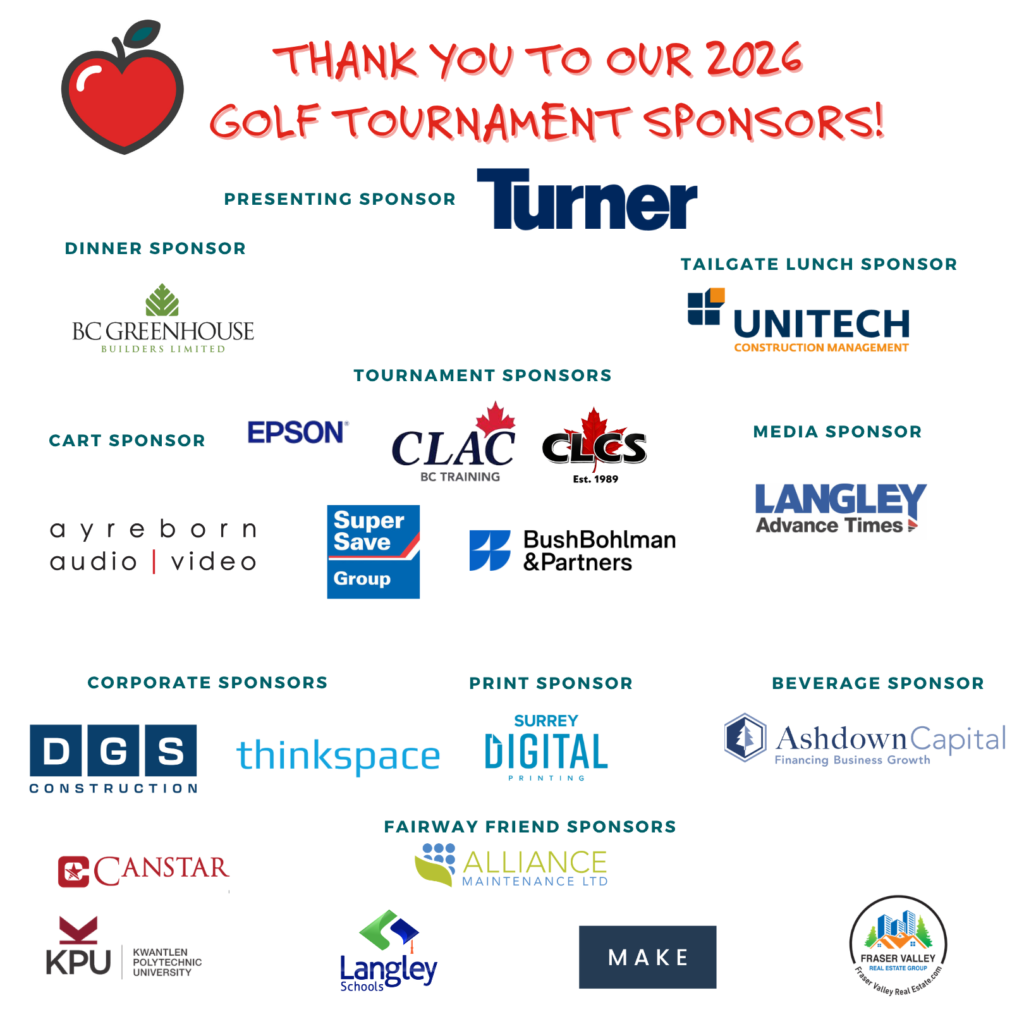Enhancing the accessibility and value of education for all Langley School District students. | Golf Sponsors 2026 2