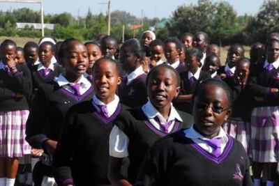 Photo of young female Nigerean students.